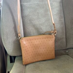 Old Navy Perforated Tan Crossbody Bag